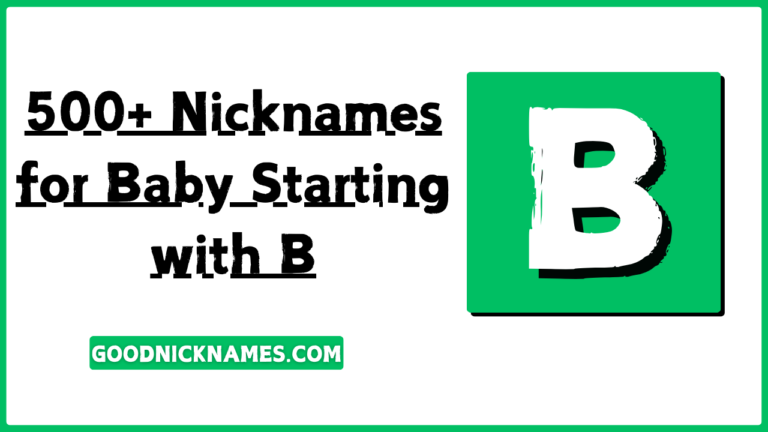 Nicknames for Baby Starting with B